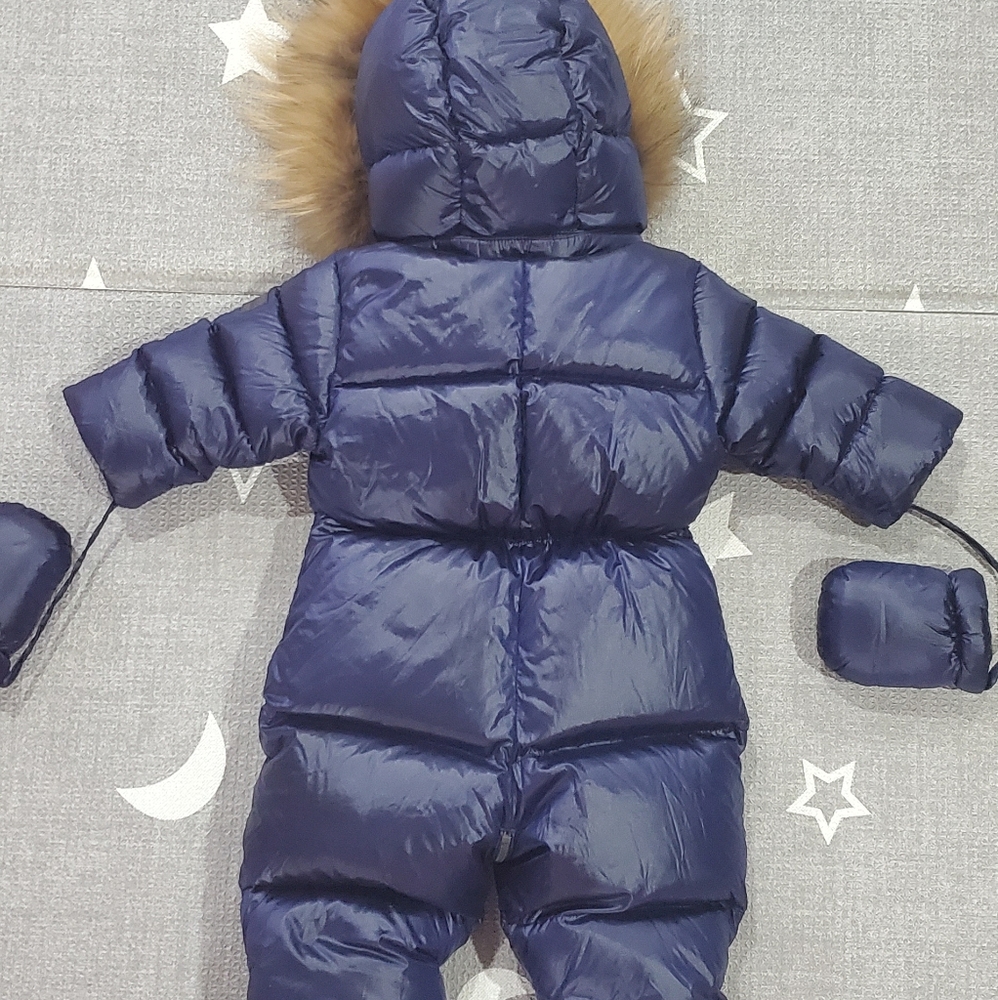 ADD Navy Blue baby snowsuit size 6 months
